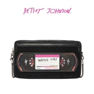 NWT Betsey Johnson "Be Kind Rewind" VHS Tape Bag